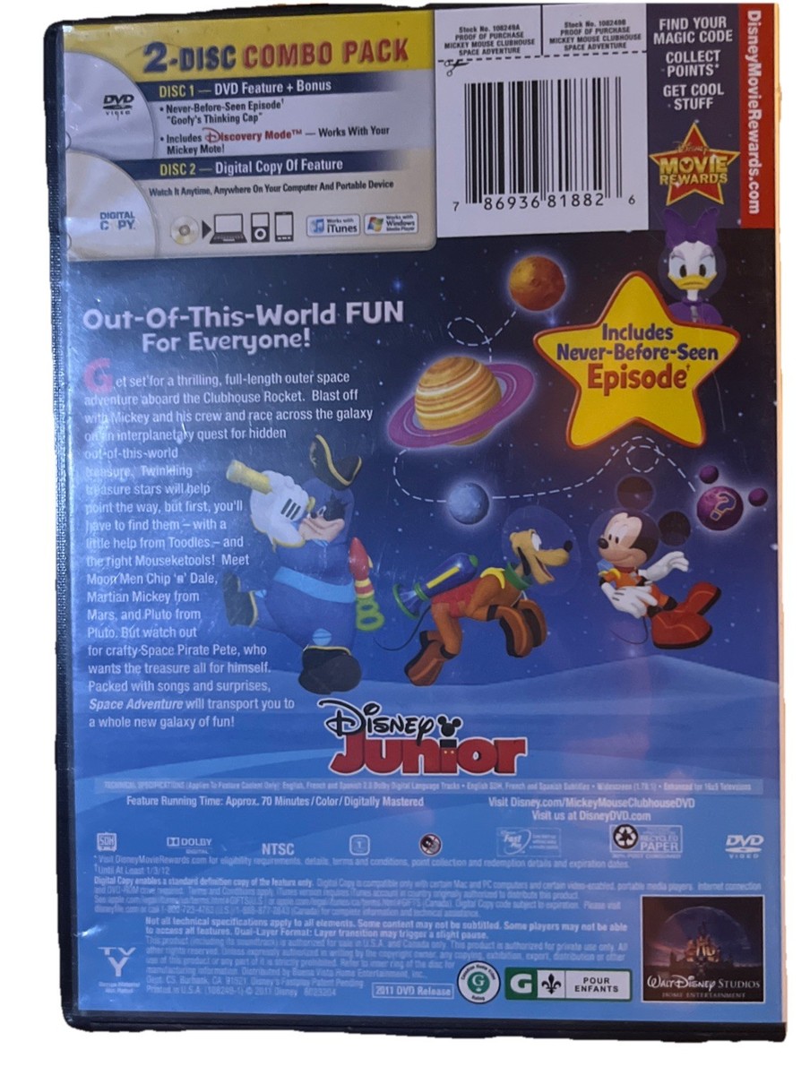 Mickey Mouse Clubhouse: Space Adventure (DVD, 2011, 2-Disc Set
