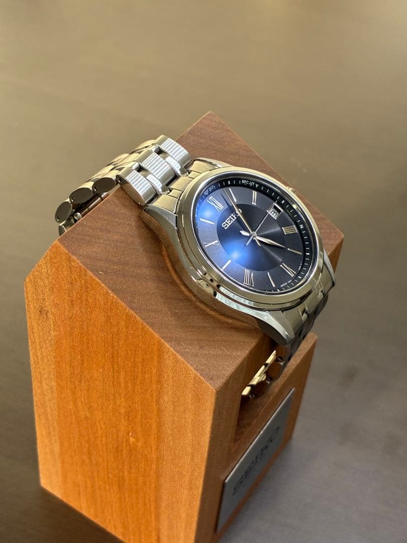 SEIKO SBTM361 Solar Radio Controlled Watch w/ Warranty Card & Box - Silver image 4