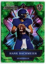 2021 Hank Bachmeier Wild Card Alumination NIL Green Holo-Lux Rookie 66/125