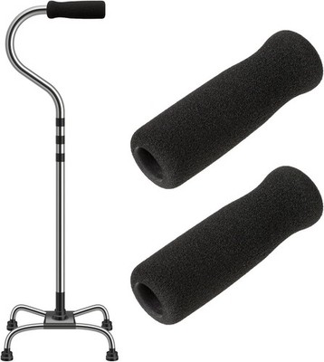 Cane Handle Grip Replacement, 2 PCS Walking Stick Grips for Seniors, Offset Hand