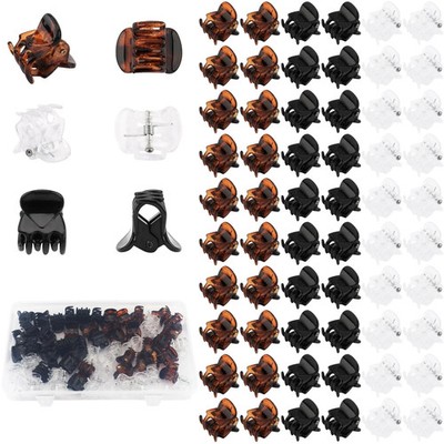 Atoden Mini Hair Clips Small Hair Claw Clips with Box 60Pcs Cute Tiny Jaw Clips