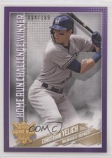 2019 Topps Home Run Challenge Winner September Purple 4/109 Christian Yelich o7m