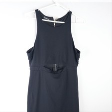 Bebe Front Cutout Sleeveless Midi Sheath Dress