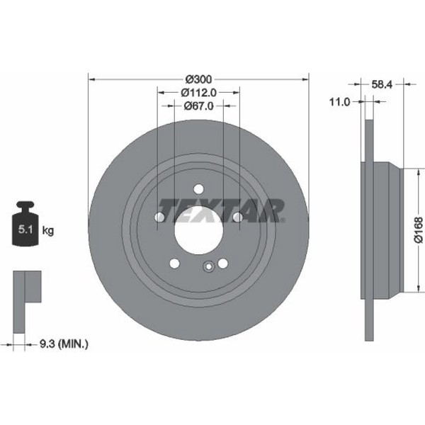 2X Textar 92099403 Bremsscheibe FüR Mercedes Benz S Klasse W220 C215-image