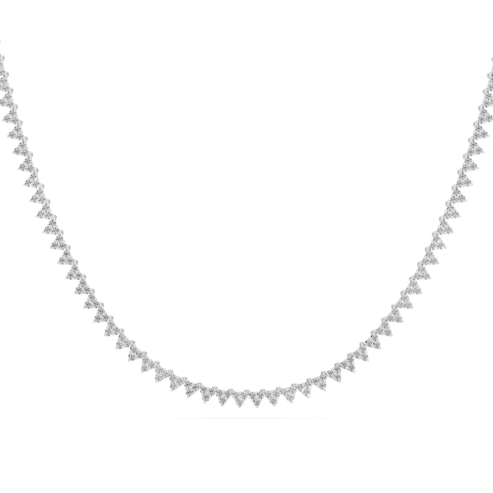 4.55 Ct Round Cut Diamond Tennis Necklace VS1 D-F White Gold 14k
