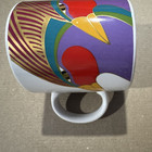 Laurel Burch Harlequin Birds Ceramic Coffee Mug 12 oz MG725 Made in Japan w/ Box — photo 1