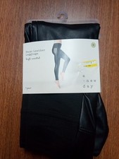 A New Day Womens High Waist Faux Leather Leggings - Black - M 8-10 
