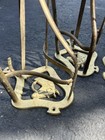 Lot Of 3 English Horse Saddle Wall Rack Solid Brass Nice Condition 21”x10” — photo 3