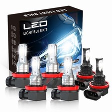 For Jeep Grand Cherokee 2019-2020 6x Led Headlight Hilo Fog Lights 6000k Bulbs
