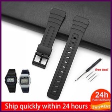 12 14 16 18 20 22mm Silicone Watch Strap for Casio W800H SGW400 F91W F84