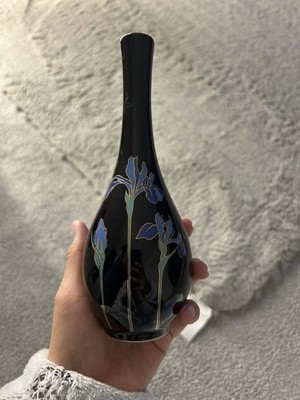 Vintage Otagiri Japan Blue Iris Vase