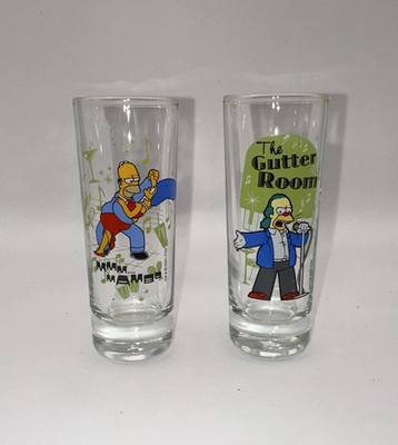 #ad Homer Marge Krusty Mambo The Gutter Room 2001 Fox Shot Glasses The Simpson#x27;s 4” $6.99