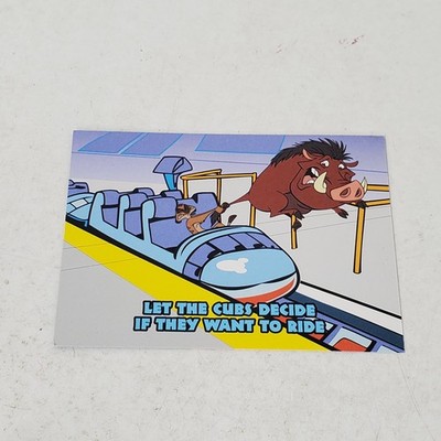 Walt Disney World Wild About Safety Card Safety Tip #6 Timon Pumbaa Lion King