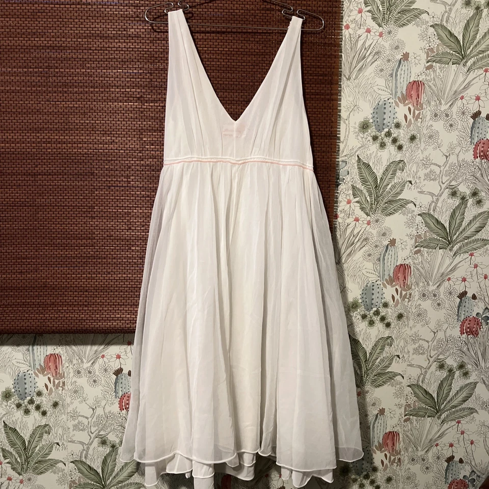 Camisola rara vintage dos anos 50 Elsa Schiaparelli rosa/branco - Imagem 2 de 4