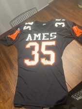 Vintage Ames (IA) High School Little Cyclones black #35 XL football jersey