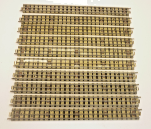 10 x HORNBY DUBLO 3 RAIL STRAIGHT TRACKS - EDB, e