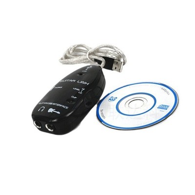 USB Guitar Cable Guitar Effects Adapter Audio Connector Recorder for PC Computer