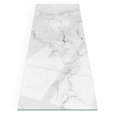 Kaminofen Schutzmatte Aus Glas Muster von Marmor mit eleganten Adern 125x50 cm