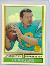 2000 Topps Chrome #R18 Johnny Unitas Reprint Refractor San Diego Chargers