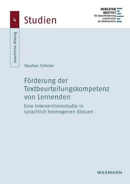 Stephan Schicker | FöRderung Der Textbeurteilungskompetenz Von Lernenden | Buch-image