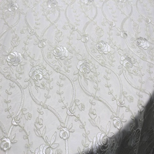 HOLIDAY Embroidered Mesh Fabric. Lace Netting Material 54 Inch in Width | Home D - Bild 6 von 16