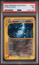 2003 POKEMON AQUAPOLIS #H23 STEELIX HOLO TCG PSA 7 VINTAGE RARE WITH SWIRL! on eBay