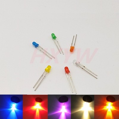 3mm 5mm 8mm 10mm Round LED Diode RGB Lights Emitting White Blue Red Yellow Green
