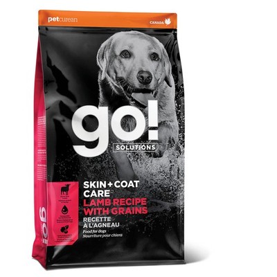 Petcurean Go! Solutions Skin+Coat Lamb Recipe Dog Food 12Lb