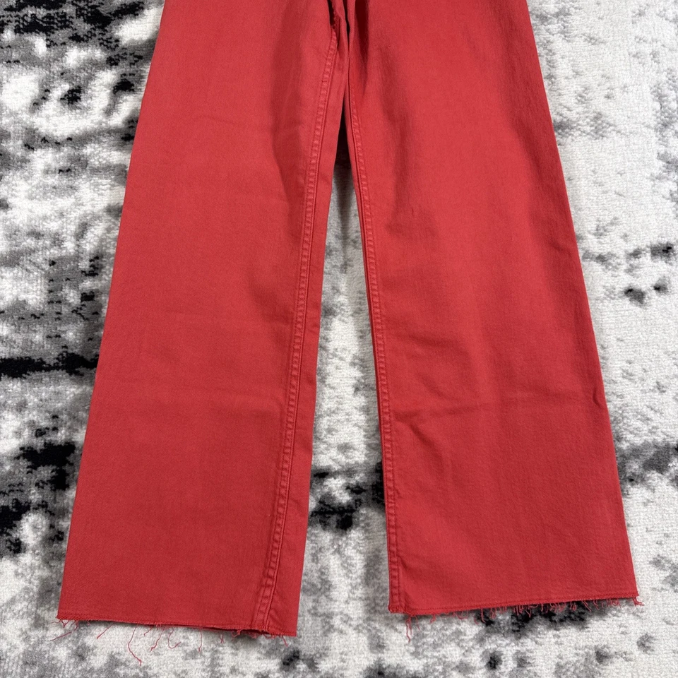Nuevos Pantalones Zara Mujer Talla 12-13 Años Pierna Ancha Hippie Dobladillo Crudo Patinador Botón Grande Foto 4 de 4