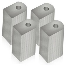 100 Pcs Weld on Tabs, Universal Shock Mount Flat Tab Bracket 1" W, 1 1/2" H,