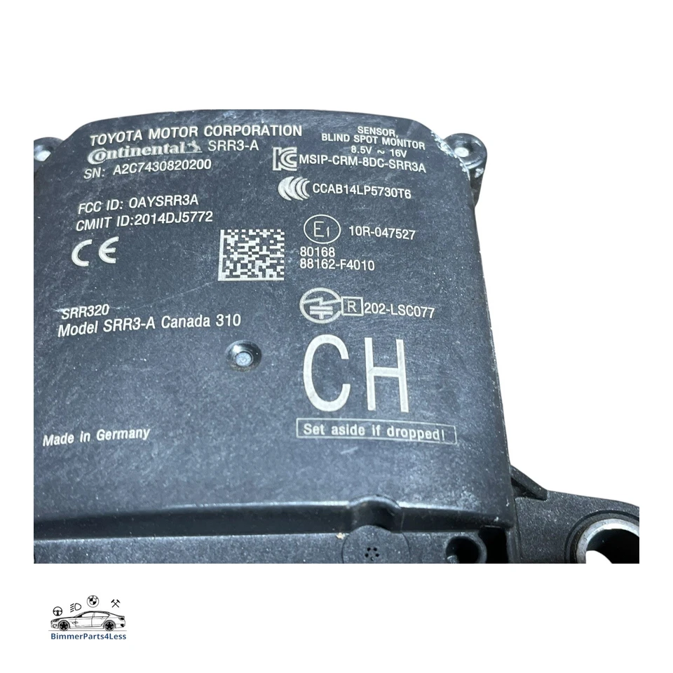 TOYOTA C-hr Dynamic Hev Cvt 1.8 2017 BLIND SPOT MONITOR SENSOR LEFT Or RIGHT - Image 2 of 2