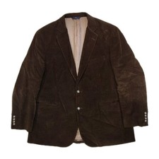 Brooks Brothers Brown Corduroy Blazer Sport Coat Jacket 2-Button Lined Size 46R