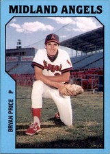 1985 Midland Angels TCMA #2 Bryan Price Berkeley California CA Baseball Card