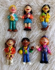 Vintage 1993-1994 KCET TV Kids Girls/ Boys Puzzle Place Lot Of 6 Small Figurines