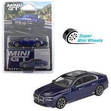 Mini GT 1:64 BMW i7 xDrive60 – Tanzanite Blue Metallic #1111