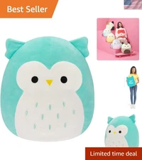 Join the Squad with 14-Inch Winston Teal Owl -  Squishmallow Plush Toy