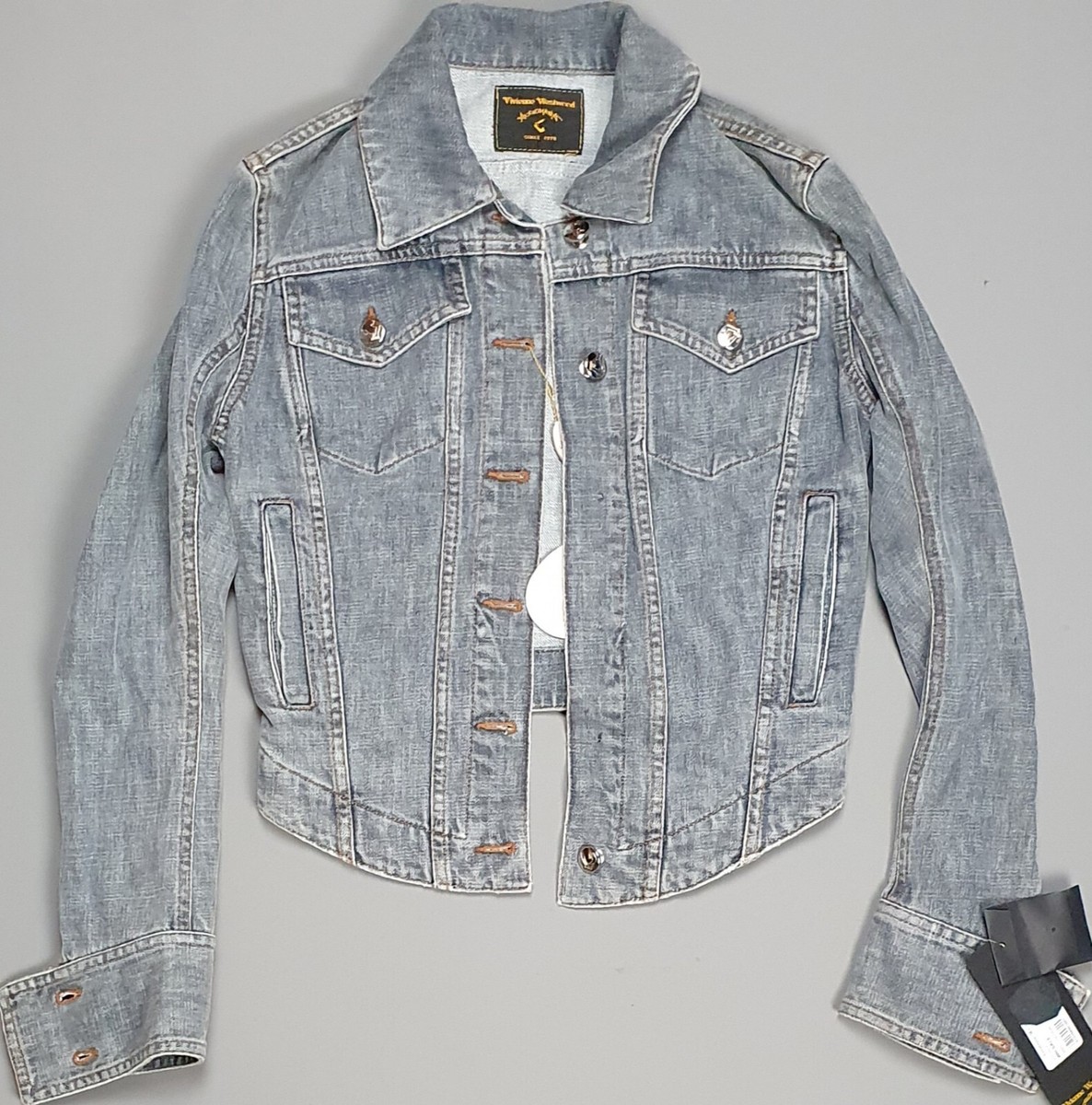 Vivienne Westwood Anglomania Denim Jacket Size 38 / 6UK Punk Grey Vivienne Westwood Anglomania Denim Jacket Size 38 / 6UK Punk Grey