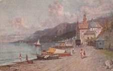 AK Amalfi. Veduta dal Mare. Pittore G. Carell...