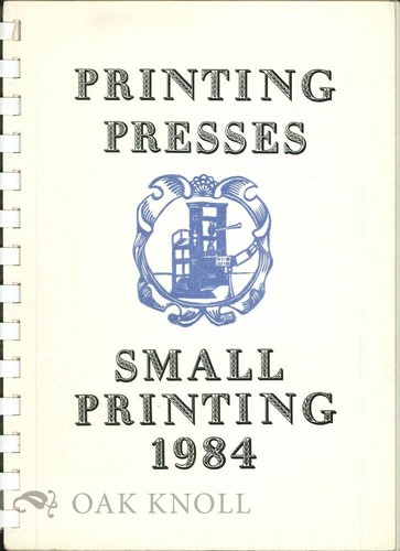 Printing Presses Small Printing 1984