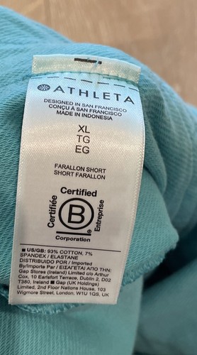 ATHLETA Farallon Shorts Women's XL Gulf Green Teal Blue 988047 NEW NWOT - Picture 5 of 5