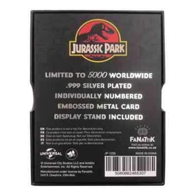 Jurassic Park Limited Edition .999 Silver Plated Entrance Gates