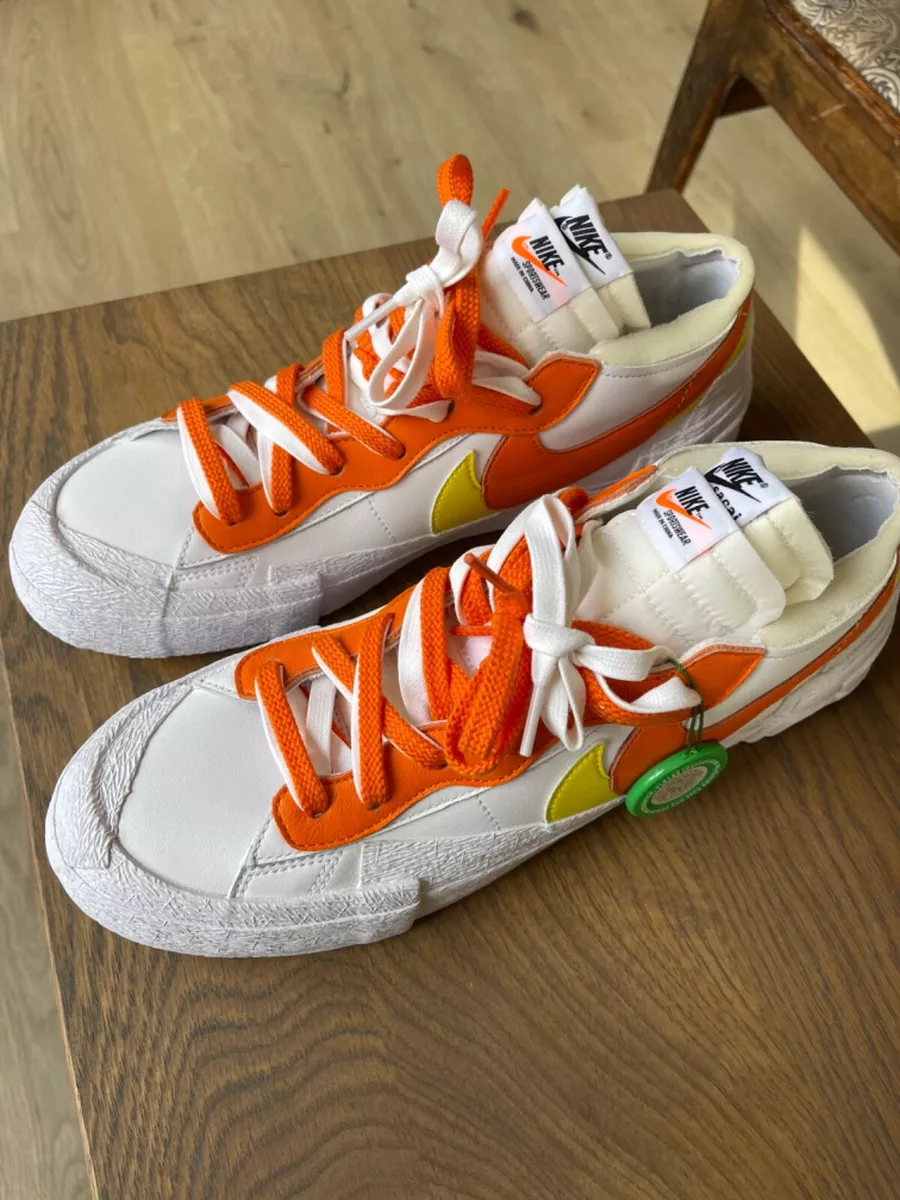 Size 11.5 - Nike Blazer Low x Sacai Magma Orange