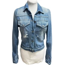 Citizens of Humanity Women's Trucker/Denim Jacket Distressed - Size S