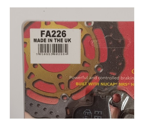 EBC Organic FRONT Disc Brake Pads (1 Set) Fits HONDA CB300F (2015 to 2020) - Picture 3 of 5