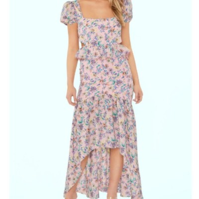 NEW LIKELY Floral Open Back Shondra Gown Maxi Dress Size 2