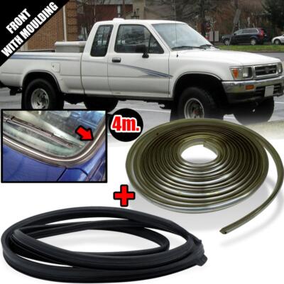 Front Windshield Rubber + Chrome Moulding For Toyota Hilux Ln85