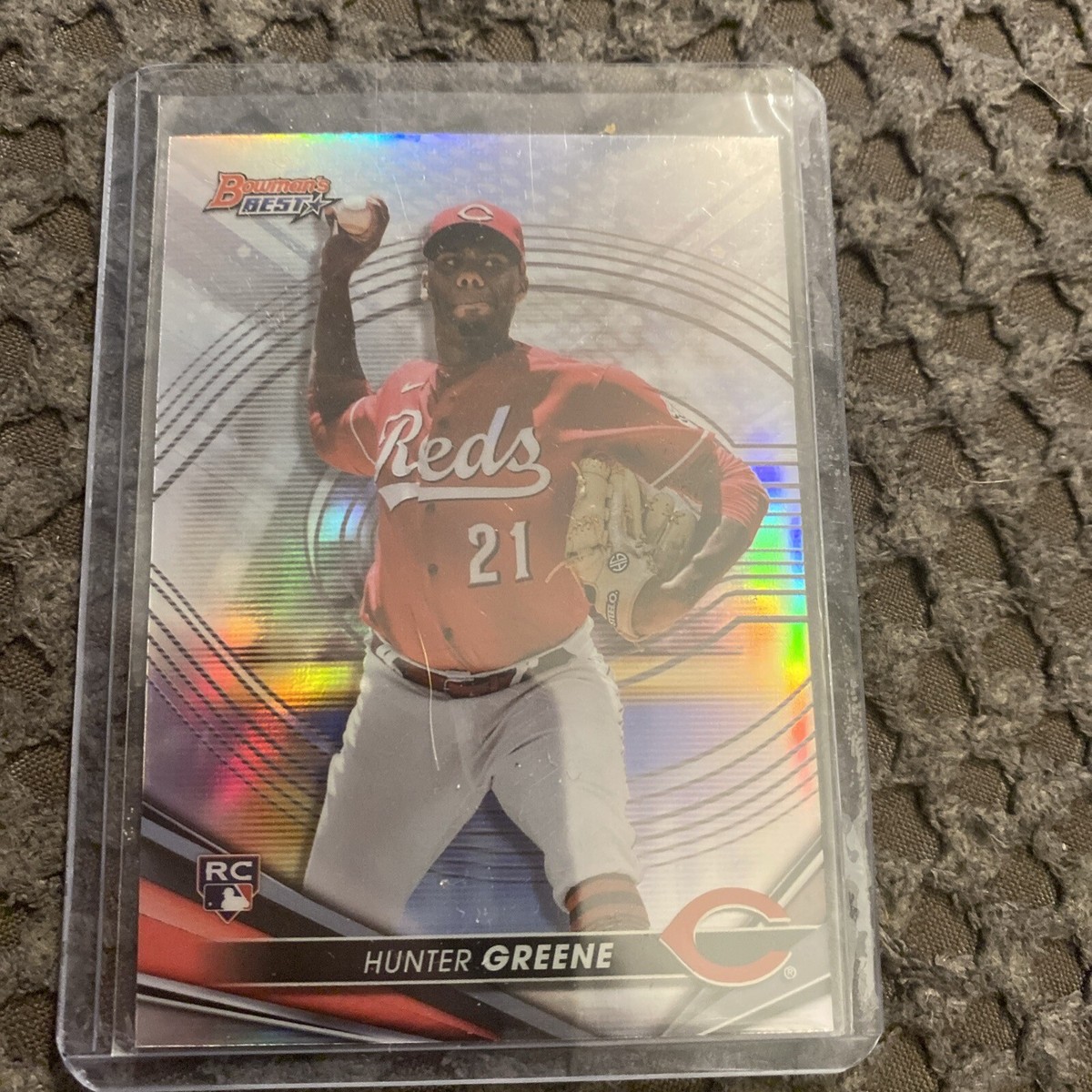 【4枚限定】 直書き toppsbowman HUNTER GREENE 2022 Bowman's Best - Hunter Greene #54 Green Refractor /99 (RC