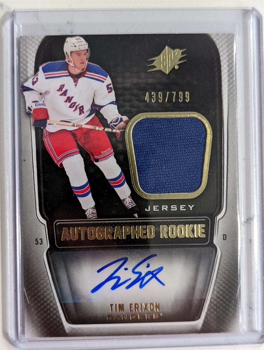 Ree 2011-12 SPx Hockey New York Rangers Tim Erixon Autographed