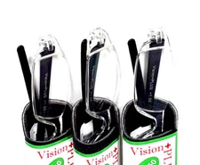 VISION PLUS Reading Glass 3-Pack with case Ultra-lightweight Black
