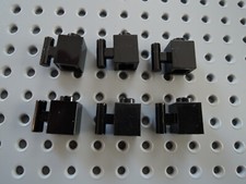 LEGO 6 x Stein 2921   1x1   seitl. Stange Griff schwarz